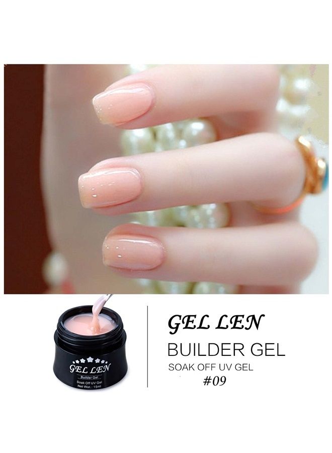 Gellen Builder Gel Kit - Nail Extension Gel Nude Pinks White Light Orange Builder Nail Gel Kit 4 Colors Hard Nail Gel Builder 15ml - Image 5