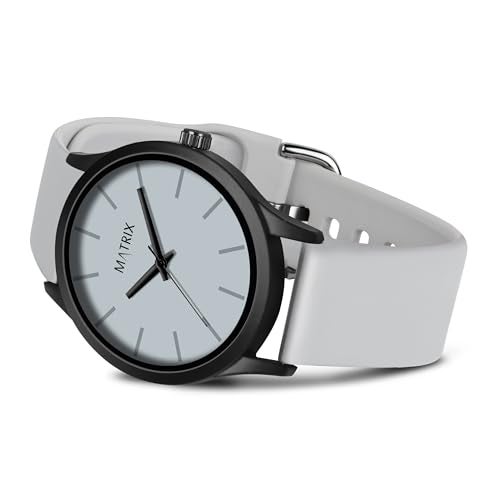 Matrix Minimalist Dial with Softest Silicone Strap Analog Wrist Watch for Men & Boys (Grey) - Image 4