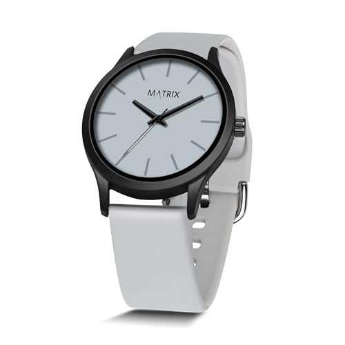 Matrix Minimalist Dial with Softest Silicone Strap Analog Wrist Watch for Men & Boys (Grey) - Image 3