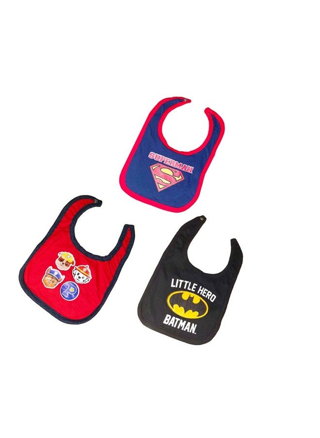 Mojo Toys Baby Cotton Bibs Washable Absorbent Feeding Cloth/Baby Bib Set For Baby Boy Girls Kids Toddlers Infants For 0-3, 6-12 Months,New Born, 1,2 Years (Pack Of 3)  - Image 1