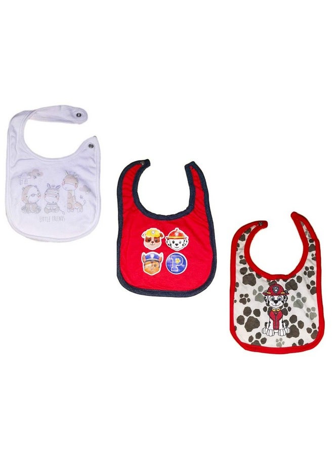 Mojo Toys Baby Cotton Bibs Washable Absorbent Feeding Cloth/Baby Bib Set For Baby Boy Girls Kids Toddlers Infants For 0-3, 6-12 Months,New Born, 1,2 Years (Pack Of 3)  - Image 3