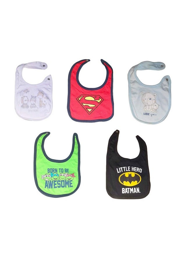 Mojo Toys Baby Cotton Bibs Washable Absorbent Feeding Cloth/Baby Bib Set For Baby Boy Girls Kids Toddlers Infants For 0-3, 6-12 Months,New Born, 1,2 Years (Pack Of 3)  - Image 4