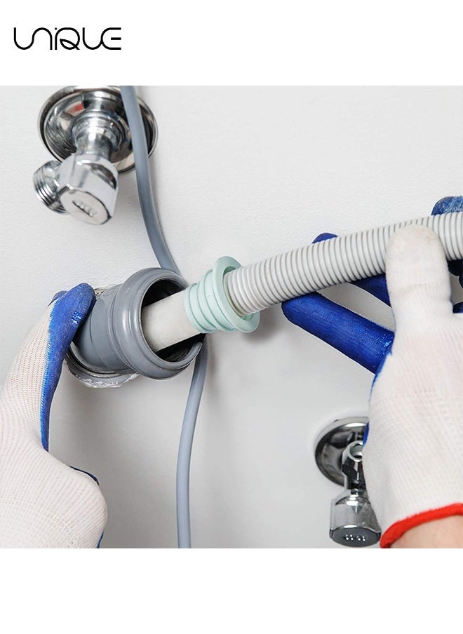 Unique - 4 Piece Sewer Odor Seal Plug - Silicone Tube Seal Plug - Washing Machine Drain Seal - Bathroom Kitchen Laundry Room Passage Seal - Image 1