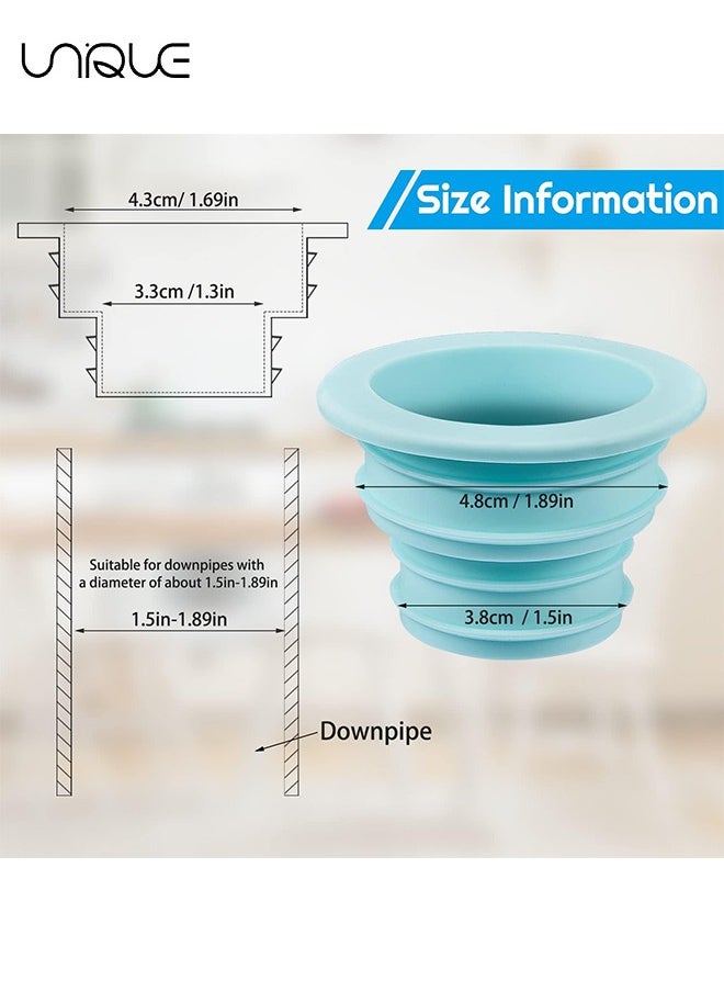 Unique - 4 Piece Sewer Odor Seal Plug - Silicone Tube Seal Plug - Washing Machine Drain Seal - Bathroom Kitchen Laundry Room Passage Seal - Image 1