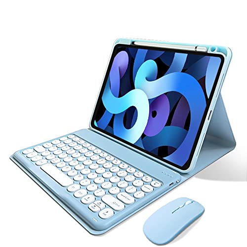 kaitesi Keyboard Case Compatible with iPad mini A17 Pro/iPad mini 6th Generation Case with Keyboard Mouse Magnetically Detachable Color Keyboard (Blue) - Image 1