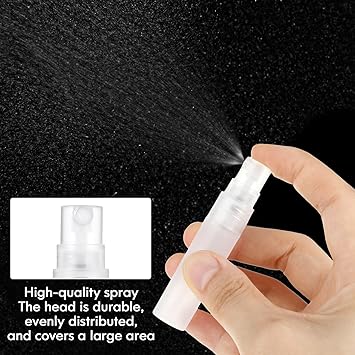 Molain 6 Pack Mini Portable Spray Bottle 5ml Refillable Frosted Perfume Bottle Fine Mist Travel Empty Bottle Container Essential Oil Perfume Makeup Remover Dispenser for Travel and Outing Cleaning - Image 4