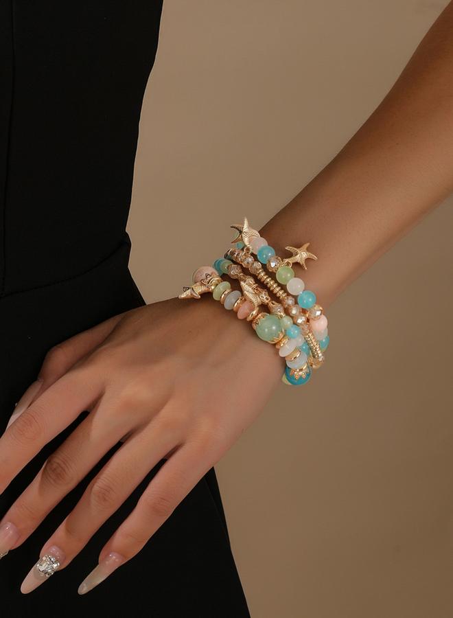Take Two Set of 4 - Multi Chic Stack Beaded Bracelets - Image 2