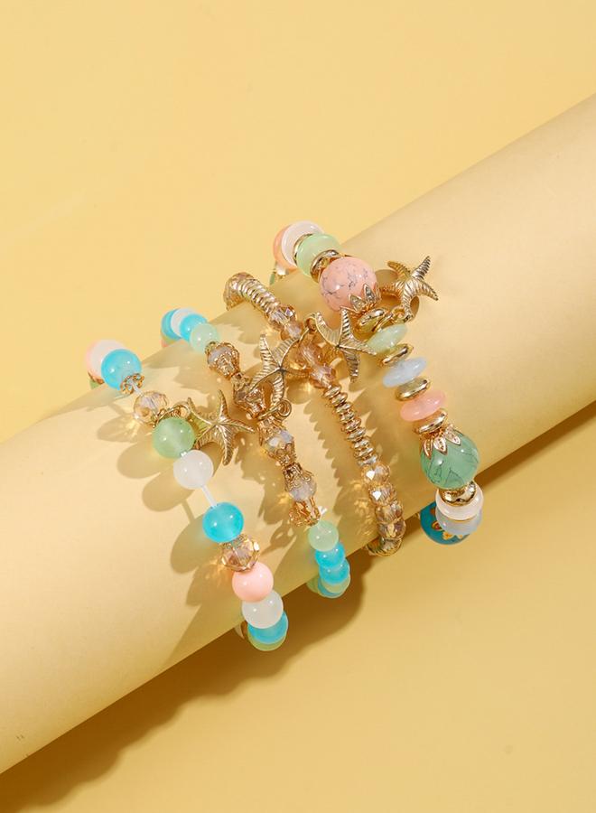 Take Two Set of 4 - Multi Chic Stack Beaded Bracelets - Image 3