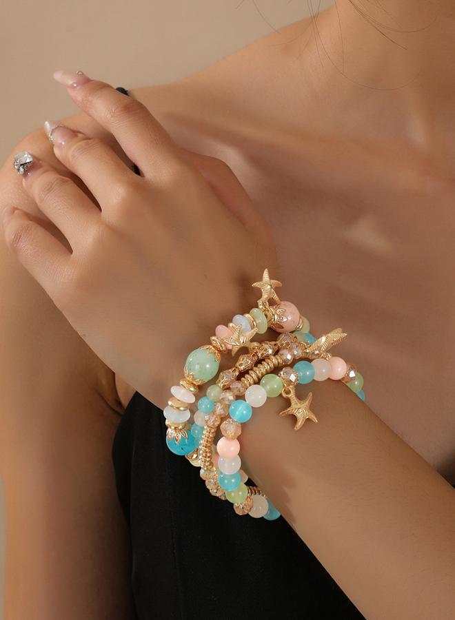 Take Two Set of 4 - Multi Chic Stack Beaded Bracelets - Image 1