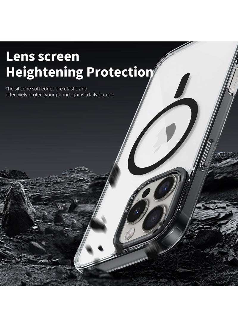 ICARLUS For Apple iPhone 16 Pro Case Compatible with MagSafe TPU+PC Anti-Scratch Cover - Black  - Image 3