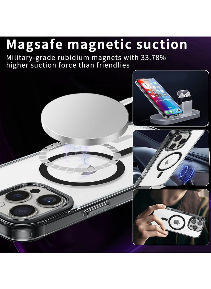 ICARLUS For Apple iPhone 16 Pro Case Compatible with MagSafe TPU+PC Anti-Scratch Cover - Black  - Image 2
