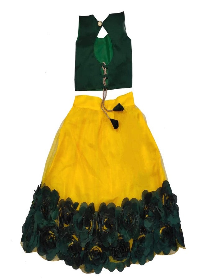 SR CREATION Girl Net Readymade Lehenga choli (5002-yellow KASHYAP (1-2 YEARS)_Yellow_18 Months-24 Months) - Image 2