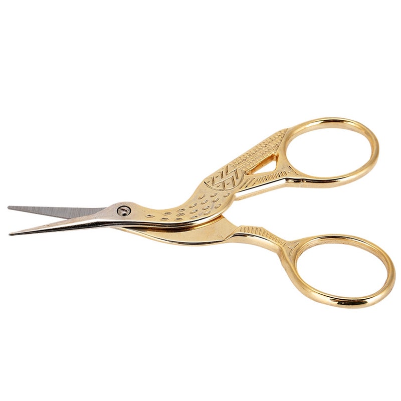 Professional Vintage Nail Art Stainless Steel Scissor Manicure Shear Tools Gold - Image 3
