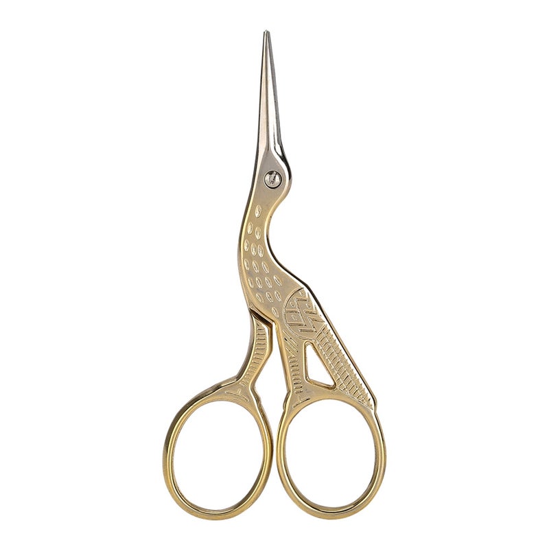 Professional Vintage Nail Art Stainless Steel Scissor Manicure Shear Tools Gold - Image 1