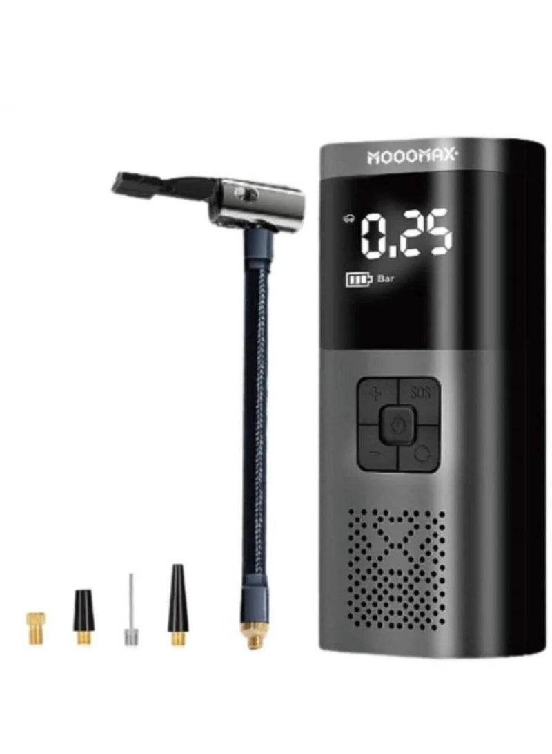 MOOGMAX . MOOGMAX MX-VC027 Wireless Portable Air Pump: Smart Digital Tire Inflator with Rechargeable Battery for Cars, Bikes, and More