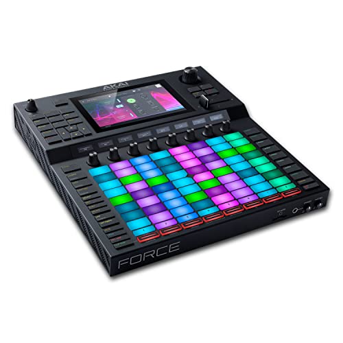 Akai Professional أكاي بروفيشنال فورس – نظام إنتاج موسيقي/أداء دي جي مستقل مع شاشة لمس متعددة الألوان بحجم 7 بوصة ومصفوفة إطلاق المقاطع - Image 1