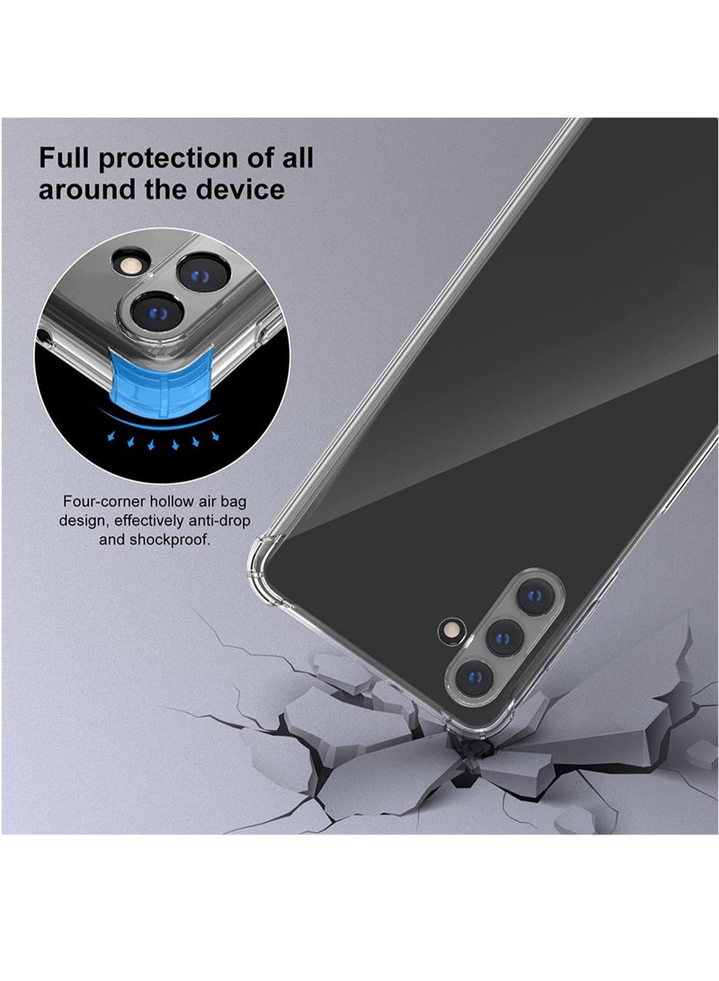 Samsung Galaxy A13-4G Case Cover Protective Shock Absorption Bumper soft Transparent Case (Clear) - Image 2