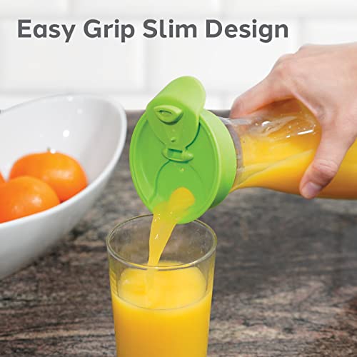 OGGI Clear Carafe w/Flip Open Lid - Ideal Juice Bottle, Clear Pitcher with Lid, Tea Pitcher, Water Carafe, 1.6 Lt(54Oz), Black - Image 4