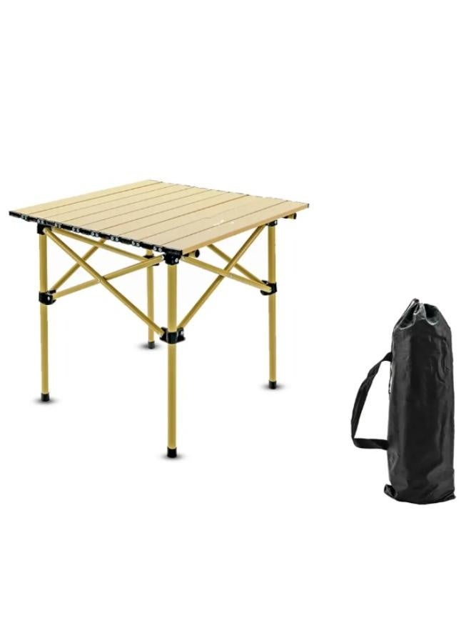 Portable Camping Table Lightweight Folding Camping Table with Carrying Bag Ultralight Outdoor Folding Table Picnic Hiking Fishing Beach Size: 53*50cm - Image 1