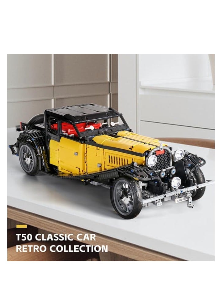mould king 13080 Vintage Car Technik Building Block Kits, Educational Retro Sports Car Set to Build, MOC Racing Car Model Toy, Vehicle Gift for Boys & Girls/Adult Collections Enthusiast  - Image 2