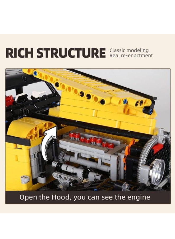 mould king 13080 Vintage Car Technik Building Block Kits, Educational Retro Sports Car Set to Build, MOC Racing Car Model Toy, Vehicle Gift for Boys & Girls/Adult Collections Enthusiast  - Image 2