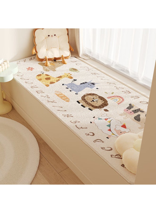 Manshuo Window Seat Cushion, All-season Non-slip Pad For Bedroom And Balcony, Cartoon Design, Customizable, 80*180cm