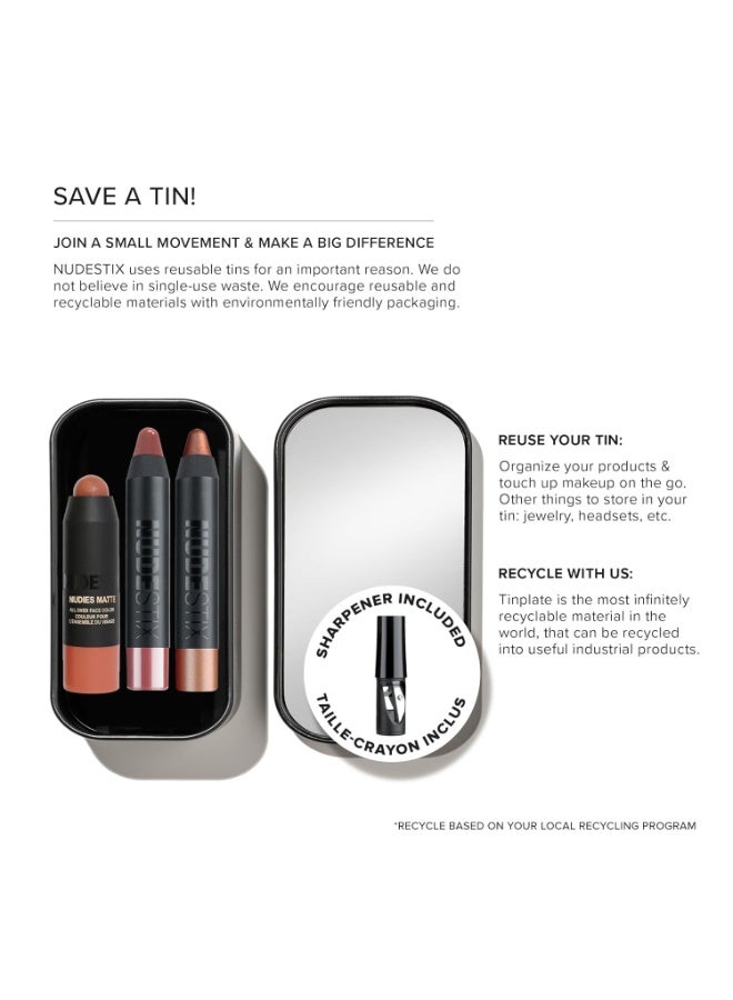Nudestix Sunkissed Nudes Mini Kit – 3-Piece Cream Blush, Bronzer & Glossy Lip Set for Cheeks, Eyes & Lips | Travel-Size, Multi-Use, Vegan Makeup for a Fresh Beachy Glow - Image 4