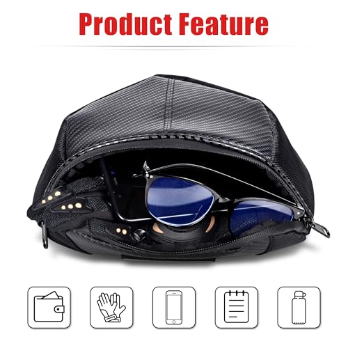 Goldfire Snowmobile Windshield Bags Accessories Ski Doo Dash Bag Dashboard Storage Pouch Wallet Phone Cargo Bags Water-resistant For Ski Doo REV- XP, Part #860201176 (Black) - Image 3