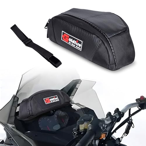 Goldfire Snowmobile Windshield Bags Accessories Ski Doo Dash Bag Dashboard Storage Pouch Wallet Phone Cargo Bags Water-resistant For Ski Doo REV- XP, Part #860201176 (Black) - Image 1