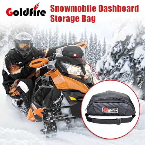 Goldfire Snowmobile Windshield Bags Accessories Ski Doo Dash Bag Dashboard Storage Pouch Wallet Phone Cargo Bags Water-resistant For Ski Doo REV- XP, Part #860201176 (Black) - Image 4