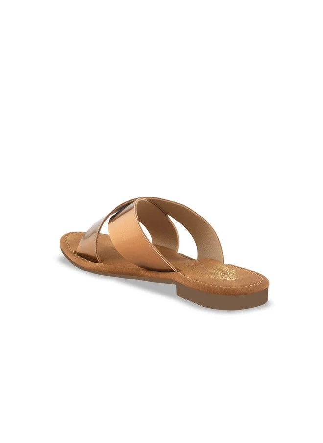 شوتوبيا Shoetopia Women’s  Flat Sandals with Cross Strap Design | Stylish Casual Slip-On Flats for Daily Footwear & Ethnic Outfits