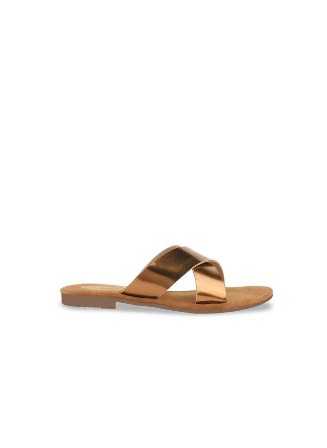 شوتوبيا Shoetopia Women’s  Flat Sandals with Cross Strap Design | Stylish Casual Slip-On Flats for Daily Footwear & Ethnic Outfits