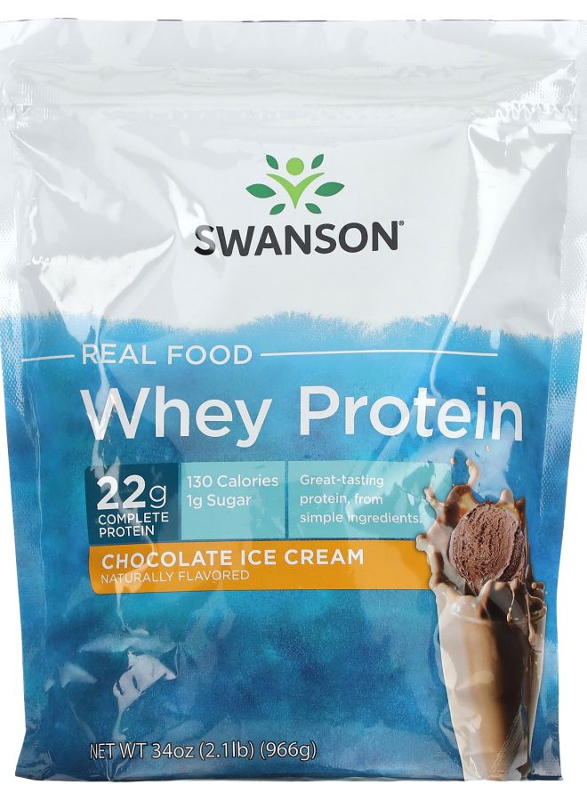 SWANSON Real Food Whey Protein Chocolate Ice Cream 2.1 lb (966 g) - Image 1