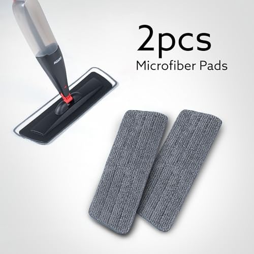 AGARO Delite Spray Mop Refill Set, 2 Pcs, Microfiber Pads, for Tiles, Kitchen, Detachable Pad, Compatible with AGARO Delite Spray Mop - Image 3