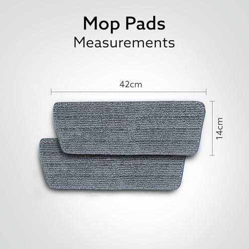 AGARO Delite Spray Mop Refill Set, 2 Pcs, Microfiber Pads, for Tiles, Kitchen, Detachable Pad, Compatible with AGARO Delite Spray Mop - Image 2