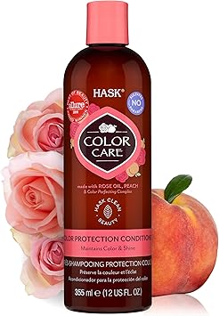 HASK Colour Care Colour Protection Conditioner with Rose Oil Peach for Colored Hair vegan colour safe glutenfree sulfatefree parabenfree crueltyfree 1 355 mL Bottle - Image 1