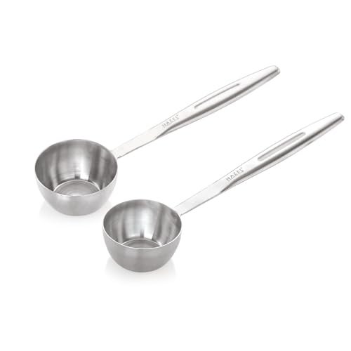 HAZEL Stainless Steel Ladle With Handle | Doya/Loti Tea Pourer Canteen Server Set Of 2, 9.4 CM - Image 1