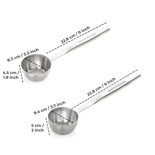 HAZEL Stainless Steel Ladle With Handle | Doya/Loti Tea Pourer Canteen Server Set Of 2, 9.4 CM - Image 4