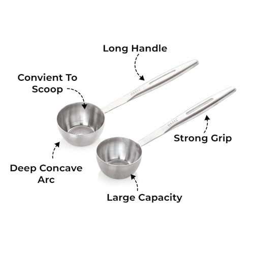 HAZEL Stainless Steel Ladle With Handle | Doya/Loti Tea Pourer Canteen Server Set Of 2, 9.4 CM - Image 3