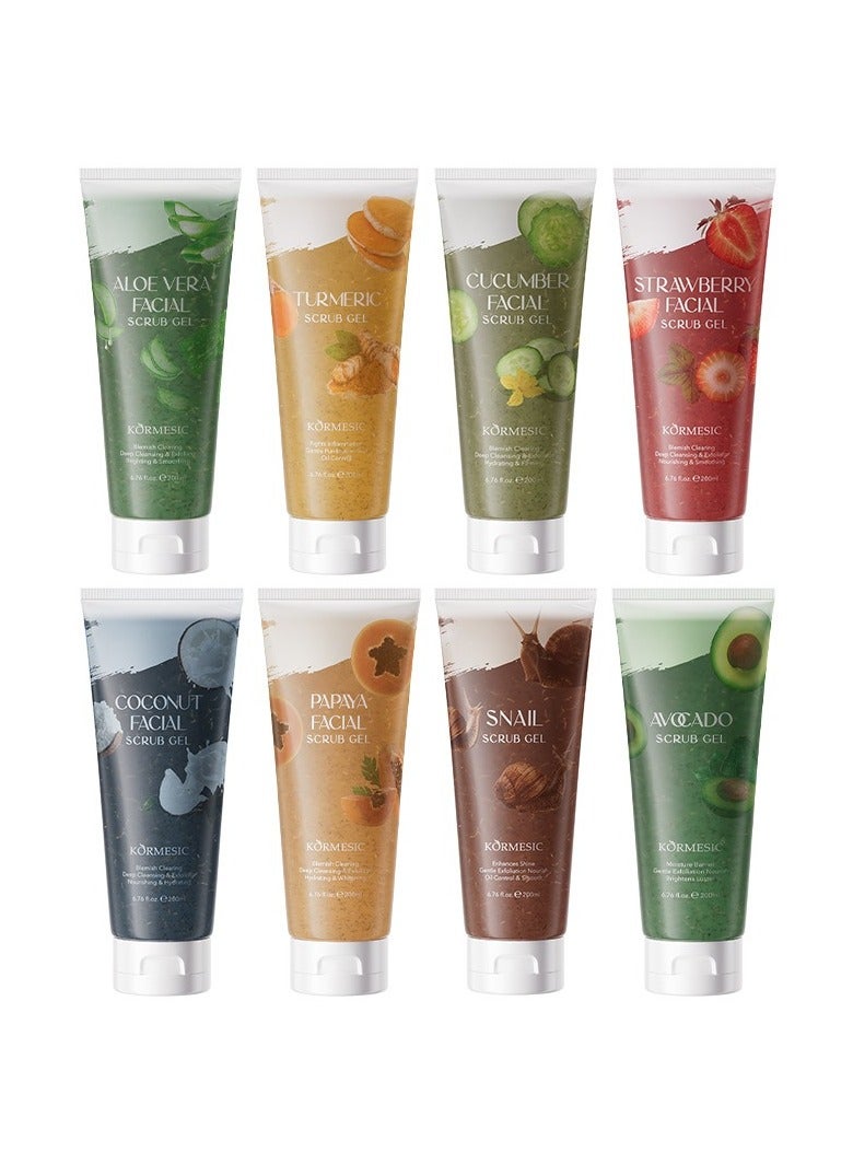 Kormesic Strawberry Facial Scrub Gel 200ml - Brighten & Smooth Skin  - Image 5