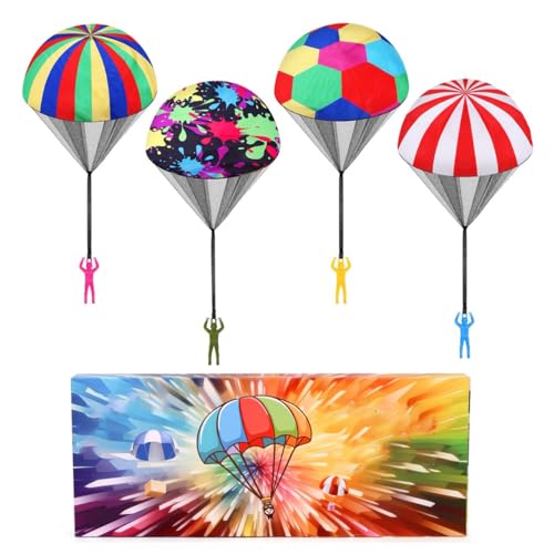 PGXT Parachute Toy for Kids Outdoor Toys Flying Parachute Men Inside Outside Toys for or 3 4 5 6 7 8 9 10 11 12 Year Old Easter Basket Stuffers for Kids Idea 2026 Unique Boys Party Favors - Image 1