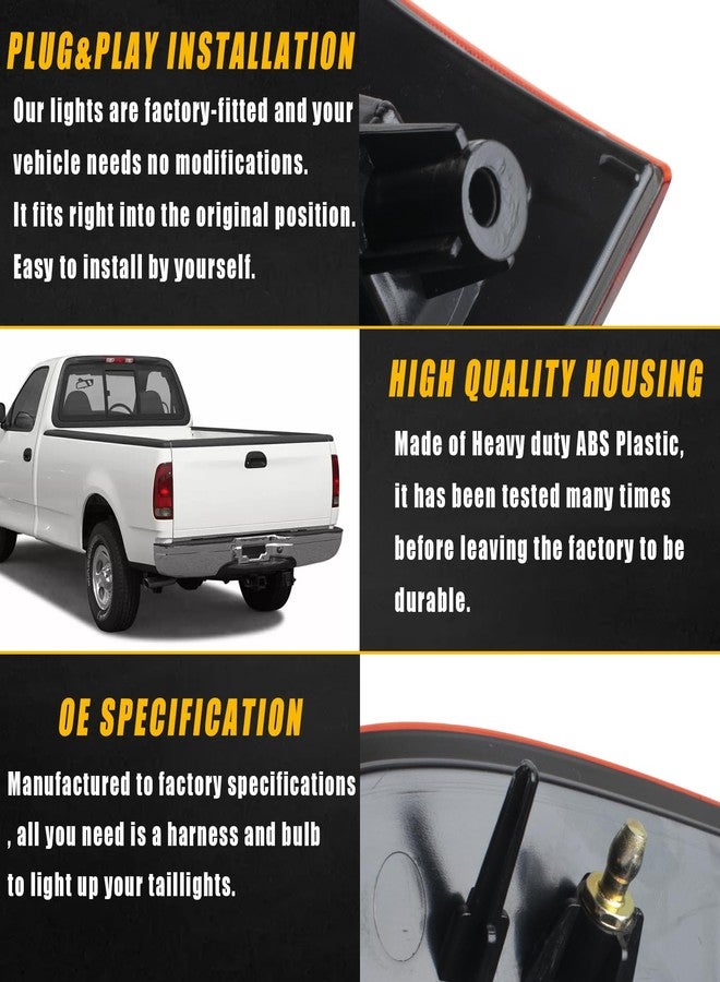 Boine Tail Light Compatible With 1997-2003 Ford F150 1999-2007 F250 F350 F450 F550 Super Duty Driver and Passenger Side Rear Light Brake Lamps - Image 4