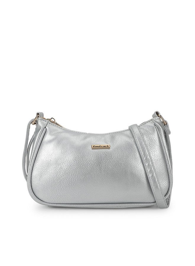 Fastrack Shimary-Toned Textured Sling Bag for Women, Girls and Ladies | Adjustable Sling Straps with Zipper Closure | Ladies Purse Handbag | Slings for Casual Carry - Image 1