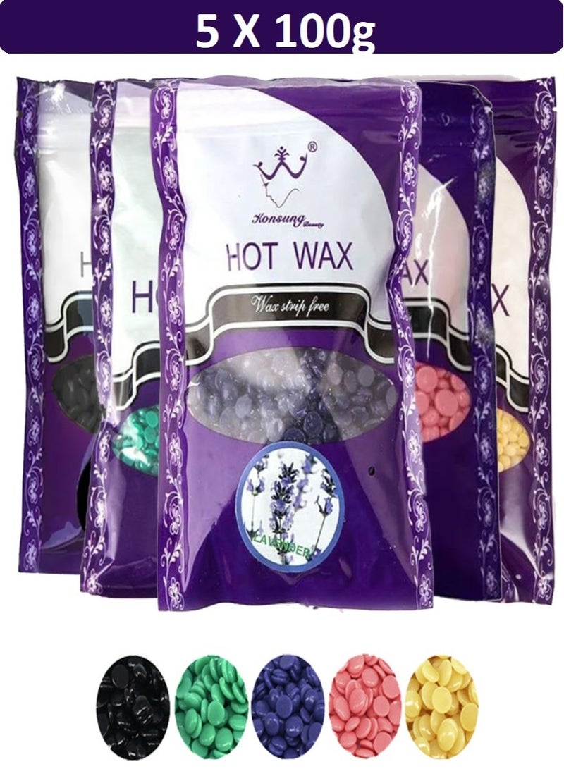 Konsung Beauty Pack Of 5 Hot Wax Beans For Hair Removal 5 X 100g - Image 1