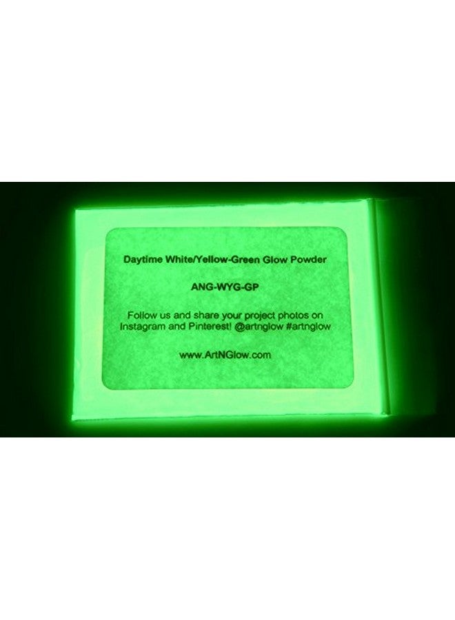 Art 'N Glow Glow In The Dark Pigment Powder Neutral And Fluorescent Color For Art Painting Fine Art Nail Art Paint And Diy Crafts Non Toxic Long Lasting 10+ Color Options Neutral Green (1 Ounce) - Image 1