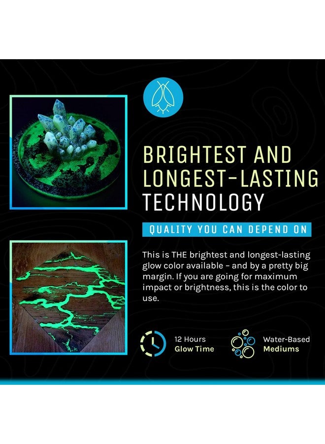 Art 'N Glow Glow In The Dark Pigment Powder Neutral And Fluorescent Color For Art Painting Fine Art Nail Art Paint And Diy Crafts Non Toxic Long Lasting 10+ Color Options Neutral Green (1 Ounce) - Image 5