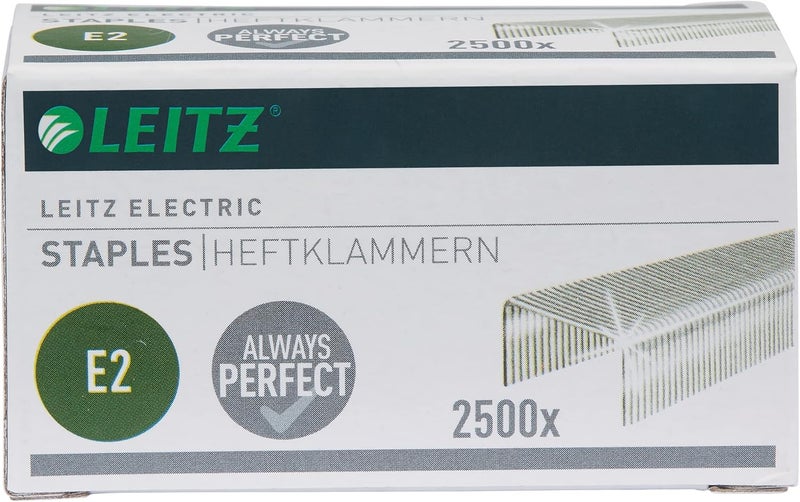 LEITZ 55690000 E2 Staples for Electric Staplers, 2500 Staples, Extra Strong Steel, 6 mm, 20 Sheet Capacity - Image 2