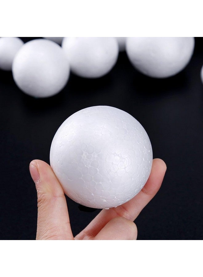 بليلي 20 قطعة من كرات الرغوة البيضاء المصنوعة من البوليسترين بخمسة أحجام، كرات رغوية للديكور الفني والحرف اليدوية والمشاريع المنزلية والمدرسية وتزيين الحفلات - Image 3