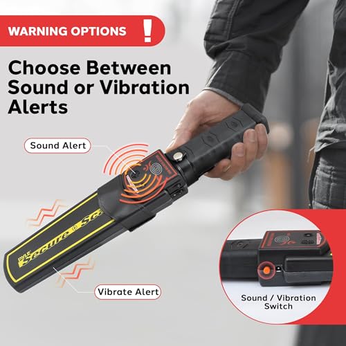 Pyle Handheld Metal Detector Security Wand - Portable Battery Operated Super Security Scanner w/ Adjustable Sensitivity, Sound Vibration Alerts, Detects Weapons, Knives and Other Metal Objects - Image 2