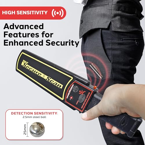 Pyle Handheld Metal Detector Security Wand - Portable Battery Operated Super Security Scanner w/ Adjustable Sensitivity, Sound Vibration Alerts, Detects Weapons, Knives and Other Metal Objects - Image 5